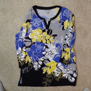 Womens Spetite M Collection blouse long sleeve